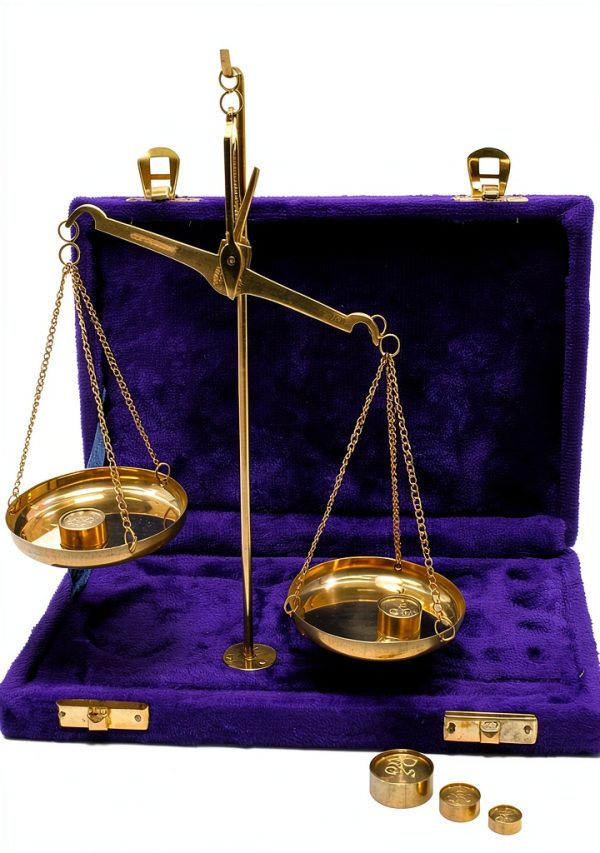 Apothecary Scale 50gm with Velvet Box ITDC Mechanical Balance-0