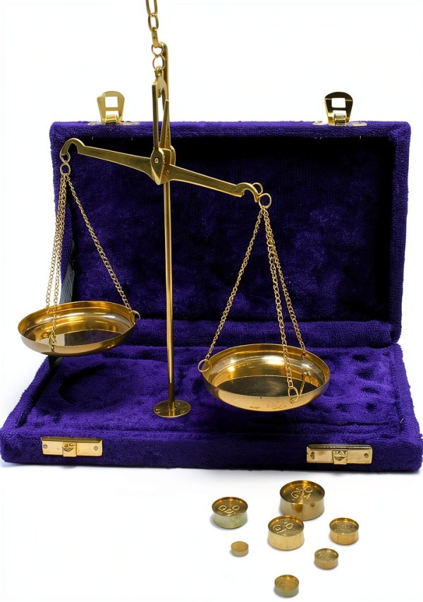 Apothecary Scale 50gm with Velvet Box ITDC Mechanical Balance-1